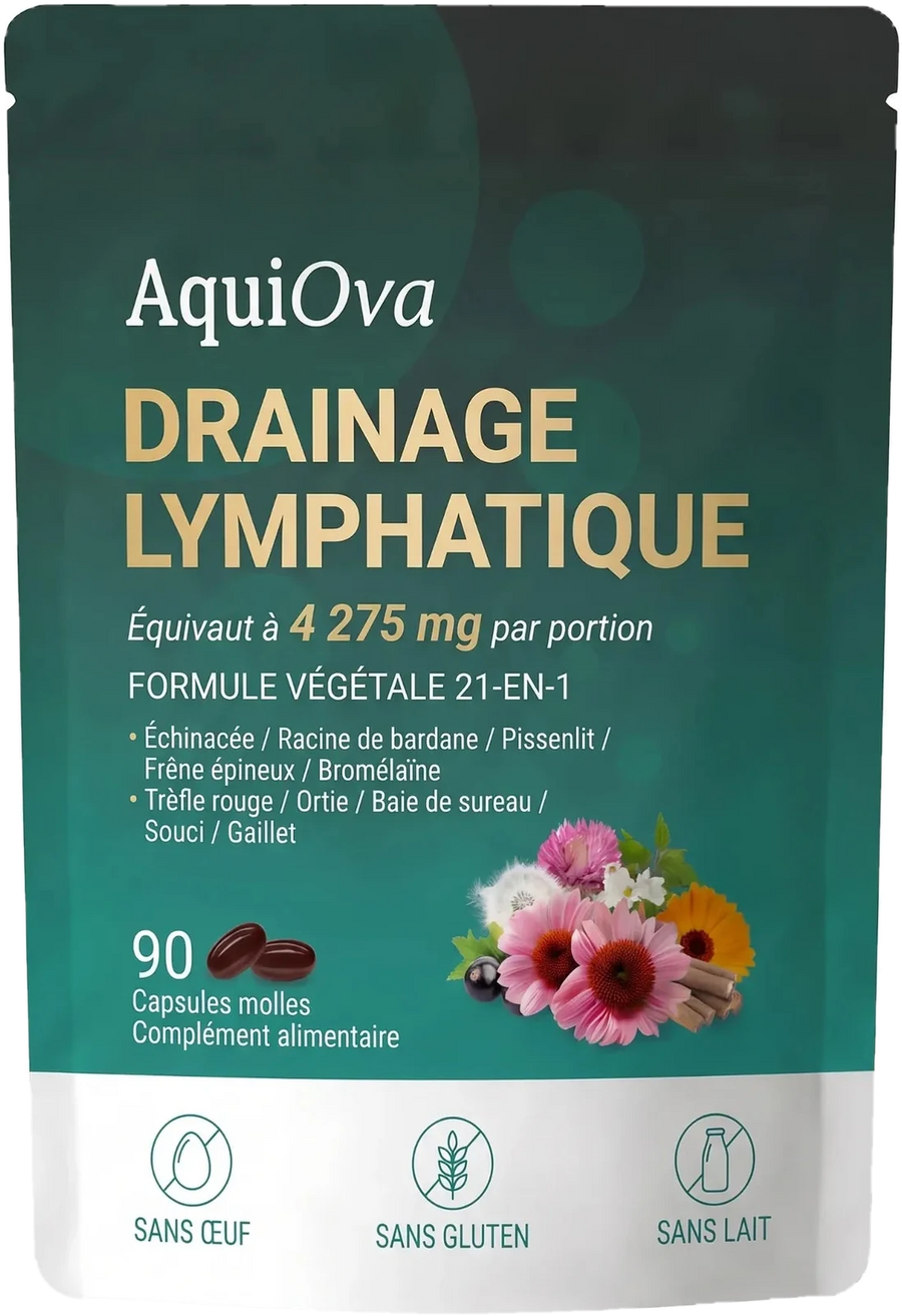 Aquiova drainage lymphatique, 90 capsules