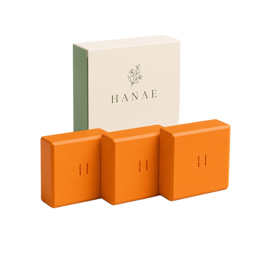 Savons Hanaé au kaki et leur boîte
