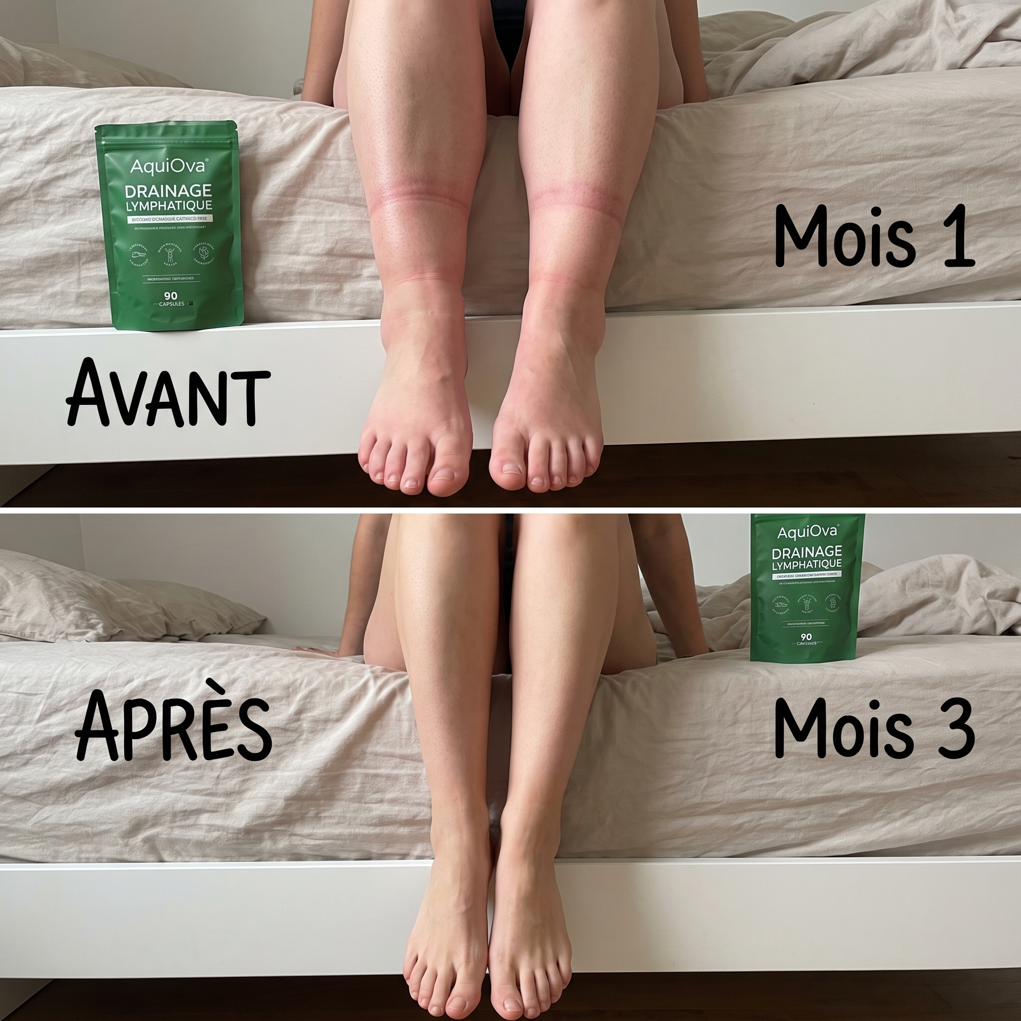 Chevilles dégonflées marques de chaussettes drainage lymphatique