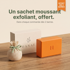 Un sachet moussant exfoliant, offert dès 2 barres